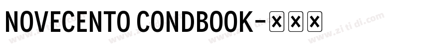Novecento CondBook字体转换